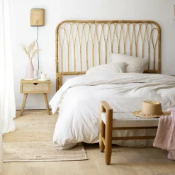 Applique<Made in Meubles Applique murale demi cercle en rotin et cannage Rim