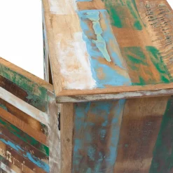 Armoire<Made in Meubles Armoire à  lattes en bois coloré Ethnik