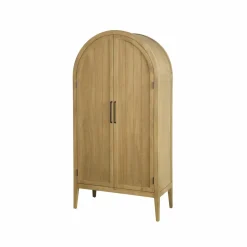 Armoire<Made in Meubles Armoire arrondie en bois d'orme Alicia