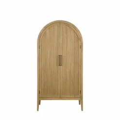 Armoire<Made in Meubles Armoire arrondie en bois d'orme Alicia