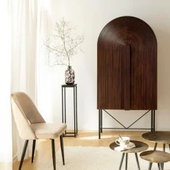 Armoire<Made in Meubles Armoire arrondie en bois de manguier Julio