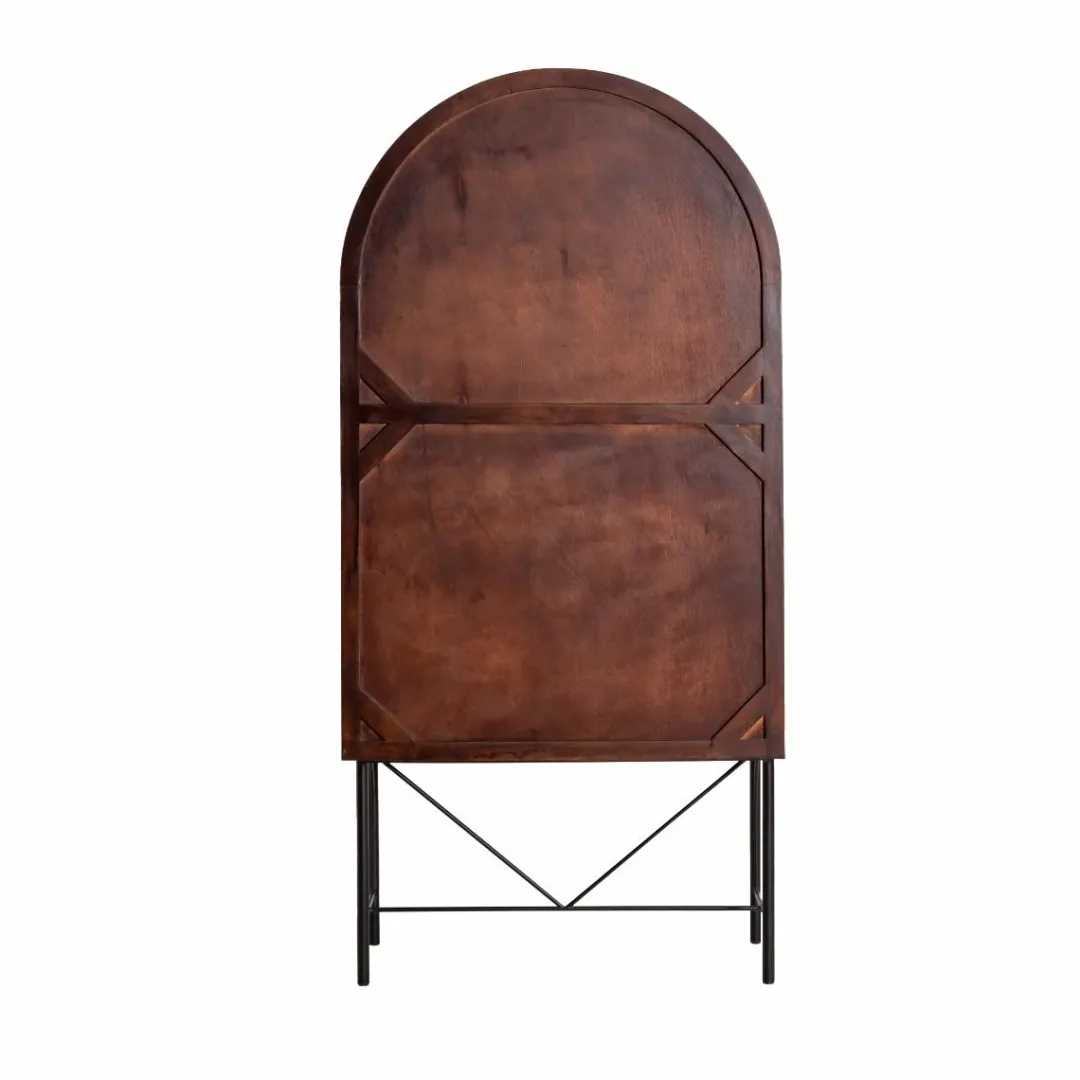 Armoire<Made in Meubles Armoire arrondie en bois de manguier Julio