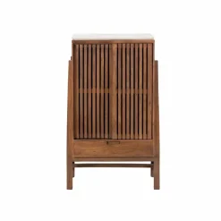 Armoire<Made in Meubles Armoire en bois d'acacia et terrazzo Kaelis