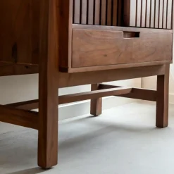 Armoire<Made in Meubles Armoire en bois d'acacia et terrazzo Kaelis