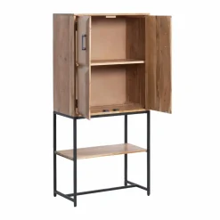 Armoire<Made in Meubles Armoire en bois d'acacia et métal Ava