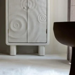 Armoire|Meuble De Rangement<Made in Meubles Armoire en bois effet béton blanc Danaé