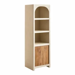 Armoire<Made in Meubles Armoire en bois effet béton et bois d'acacia Dalva