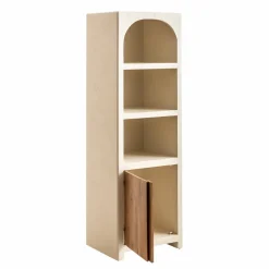 Armoire<Made in Meubles Armoire en bois effet béton et bois d'acacia Dalva