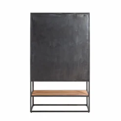 Armoire<Made in Meubles Armoire sculpté en bois de manguier et métal Luz