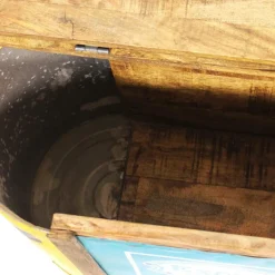 Banc<Made in Meubles Banc coffre en bois et métal recyclé Victorine