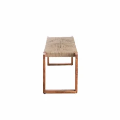 Banc<Made in Meubles Banc en bois d'acacia et laine Marietta