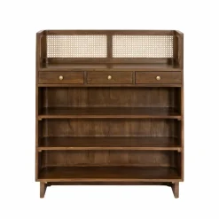 Meuble Bar<Made in Meubles Bar en bois de manguier et cannage Remick