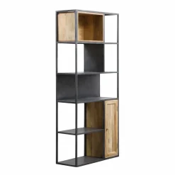 Bibliothèque<Made in Meubles Bibliothèque en bois de manguier et métal Locker