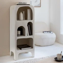 Bibliothèque|Etagère<Made in Meubles Bibliothèque en bois effet béton blanc Danaé