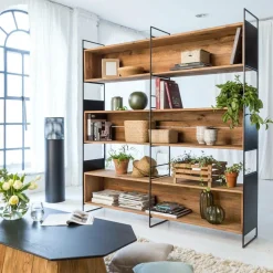 Bibliothèque<Made in Meubles Bibliothèque en bois recyclé 180 cm Blaise