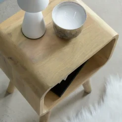 Bout De Canapé & Sellette<Made in Meubles Bout de canapé avec niche en bois de manguier Maëva