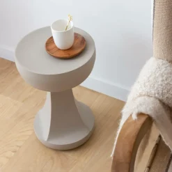 Bout De Canapé & Sellette<Made in Meubles Bout de canapé beige Marguerite