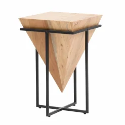 Bout De Canapé & Sellette<Made in Meubles Bout de canapé en bois d'acacia et métal Roméo