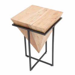 Bout De Canapé & Sellette<Made in Meubles Bout de canapé en bois d'acacia et métal Roméo