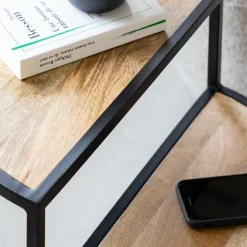 Bout De Canapé & Sellette<Made in Meubles Bout de canapé en bois de manguier et métal Maelle