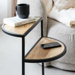 Bout De Canapé & Sellette<Made in Meubles Bout de canapé en bois de manguier et métal Maelle