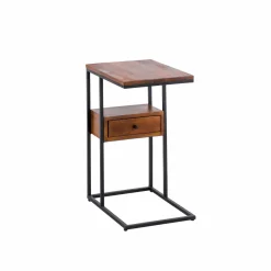 Bout De Canapé & Sellette<Made in Meubles Bout de canapé en bois de manguier et métal Harald