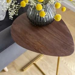 Bout De Canapé & Sellette<Made in Meubles Bout de canapé en bois de manguier et métal Léon