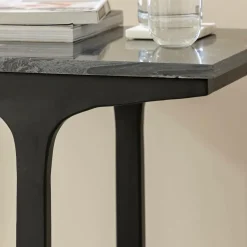 Bout De Canapé & Sellette<Made in Meubles Bout de canapé en marbre et métal Felicia