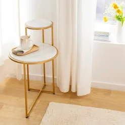 Bout De Canapé & Sellette<Made in Meubles Bout de canapé en marbre Rosita