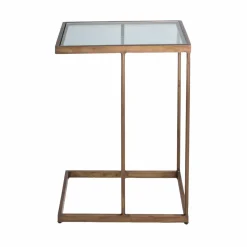 Bout De Canapé & Sellette<Made in Meubles Bout de canapé en métal doré et verre Léa