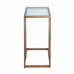 Bout De Canapé & Sellette<Made in Meubles Bout de canapé en métal doré et verre Léa