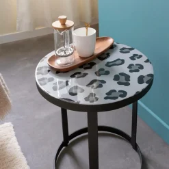 Bout De Canapé & Sellette<Made in Meubles Bout de canapé en métal noir Gwen