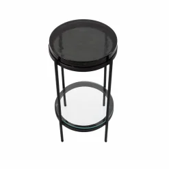 Bout De Canapé & Sellette<Made in Meubles Bout de canapé plateau en verre gris Lise