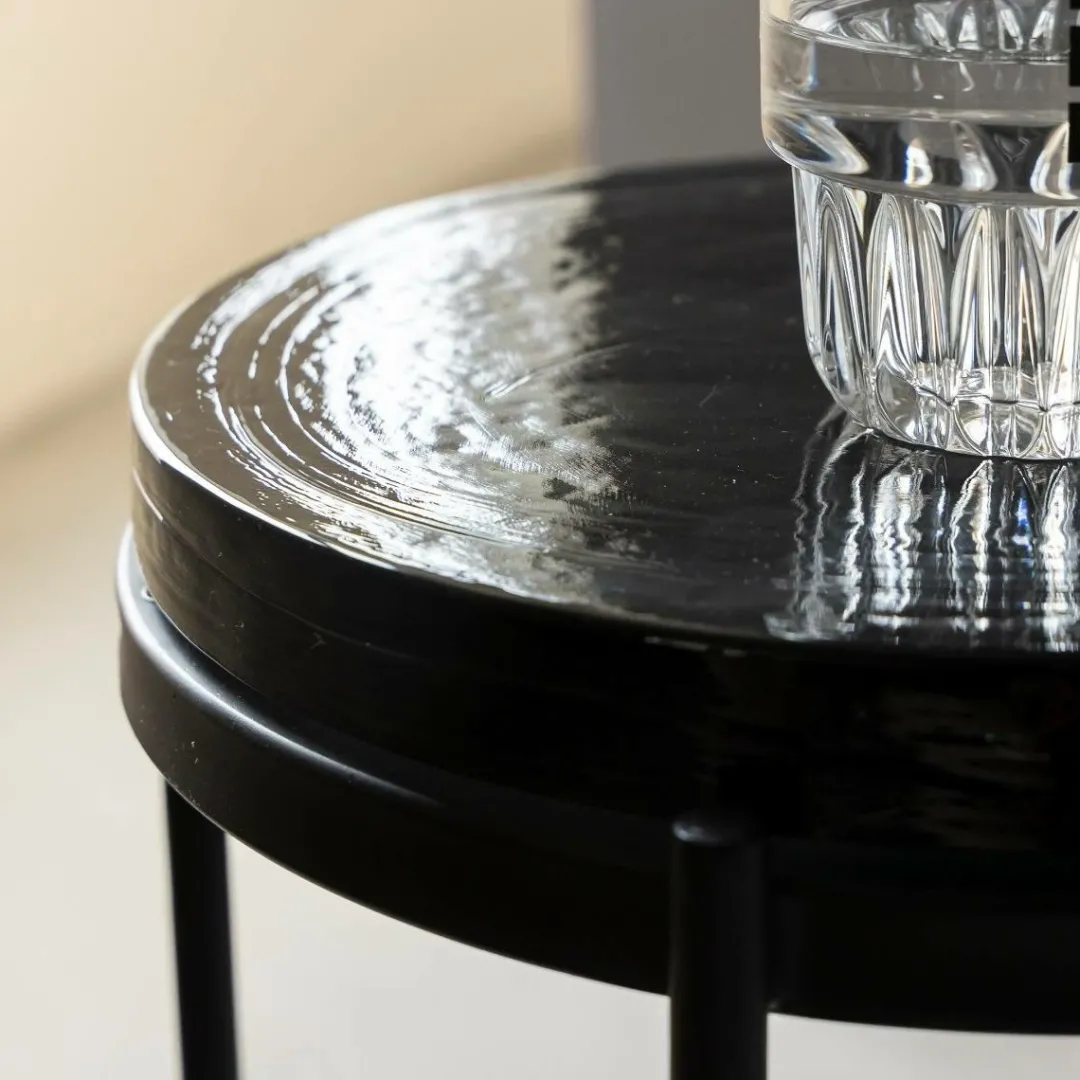 Bout De Canapé & Sellette<Made in Meubles Bout de canapé plateau en verre gris Lise