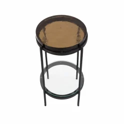 Bout De Canapé & Sellette<Made in Meubles Bout de canapé plateau en verre fumé Lise