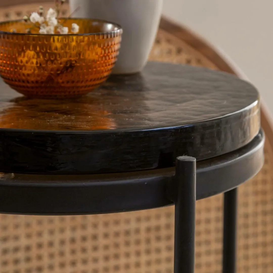 Bout De Canapé & Sellette<Made in Meubles Bout de canapé plateau en verre fumé Lise