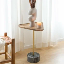 Bout De Canapé & Sellette<Made in Meubles Bout de canapé triangle en marbre Maxime