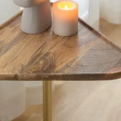 Bout De Canapé & Sellette<Made in Meubles Bout de canapé triangle en marbre Maxime