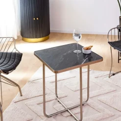 Bout De Canapé & Sellette<Made in Meubles Bout de canape en marbre et métal Charlize