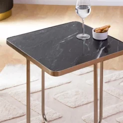 Bout De Canapé & Sellette<Made in Meubles Bout de canape en marbre et métal Charlize