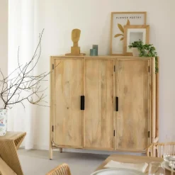 Buffet<Made in Meubles Buffet 3 portes en bois de manguier Nova