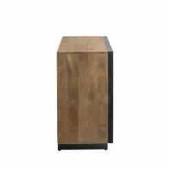 Buffet<Made in Meubles Buffet 2 portes en bois de manguier et métal Isil