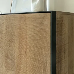 Buffet<Made in Meubles Buffet 2 portes en bois de manguier et métal Isil