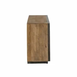 Buffet<Made in Meubles Buffet 3 portes en bois de manguier et métal Isil