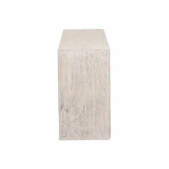 Buffet<Made in Meubles Buffet 4 portes en bois de manguier blanchi Alison