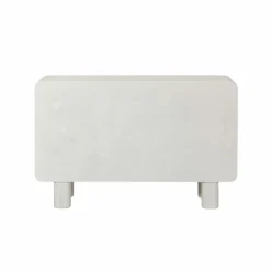 Buffet<Made in Meubles Buffet 3 portes en bois effet béton blanc Danaé