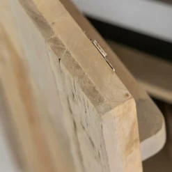 Buffet<Made in Meubles Buffet 2 portes en bois recyclé et marbre Damian