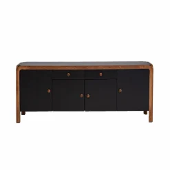 Buffet<Made in Meubles Buffet arrondi en bois de manguier Romy