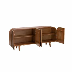 Buffet<Made in Meubles Buffet arrondi en bois de manguier Lise