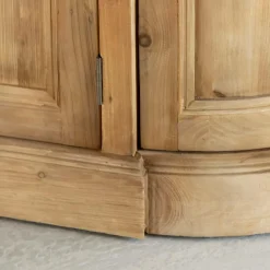 Buffet<Made in Meubles Buffet arrondi en vieux pin et pierre bleue Garance